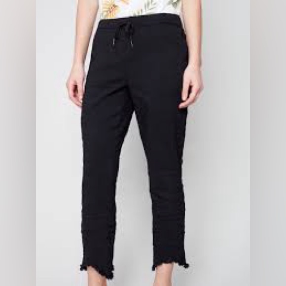 NWT Charlie B Pull On Crinkle Cropped Pants - Picture 1 of 1